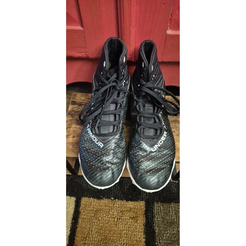 Under Armour Men's 8 Soccer Football Cleats Black Highlight Franchise Rm 2 EUC